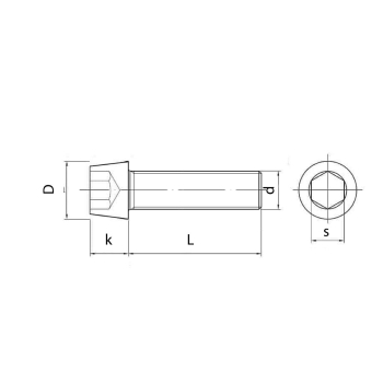 śruba M5x10 S - LBS Precision ti bolts-11428