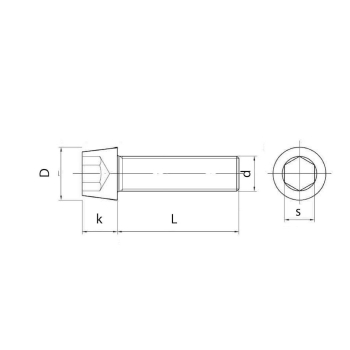 śruba M6x40 S - LBS Precision ti bolts-6118