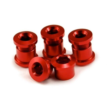 Aluminiowe śruby do korb z kominami MTB - RED-6157