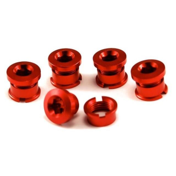 Aluminiowe śruby do korb z kominami 4mm - RED-6188