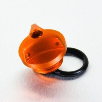 Aluminiowy korek wlewu oleju Kawasaki - ORANGE