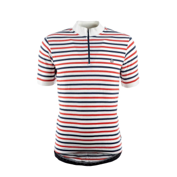 Chapeau! Cafe Jersey w pasy - WHITE/ORANGE - L