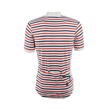 Chapeau! Cafe Jersey w pasy - WHITE/ORANGE - L-7652