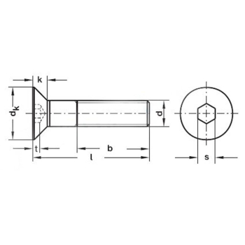 śruba M5x35 CT aluminiowa ProBolt - BLUE-7869