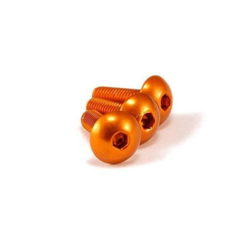 śruba M5x25 z łbem kulistym aluminiowa - ORANGE-8493