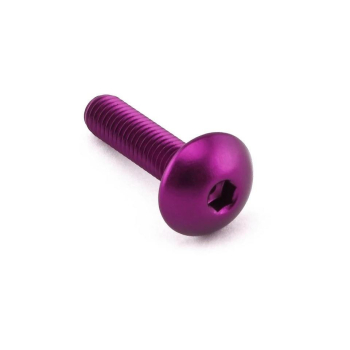 śruba M5x25 z łbem kulistym aluminiowa - PURPLE