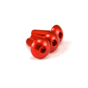 śruba M5x25 z łbem kulistym aluminiowa - RED-8499