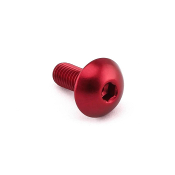 śruba M5x16 łeb kulisty alu ProBolt - RED