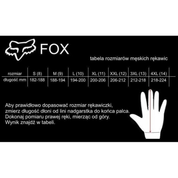 Rękawiczki Fox Airline BLACK - L-9894